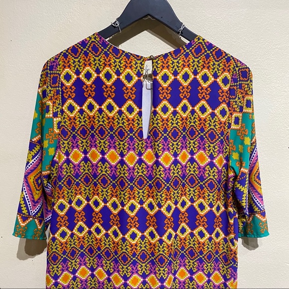 Everly Anthropologie Multi-Color Patterned Dress - Picture 12 of 12